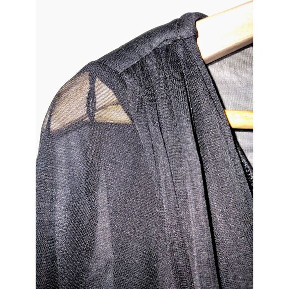 Women's Helene Blake Long-Sleeved Sequin Mock Wrap Blouse (Size Small) - Picture 3 of 8